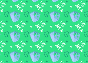 绿色背景带图案的重复元素