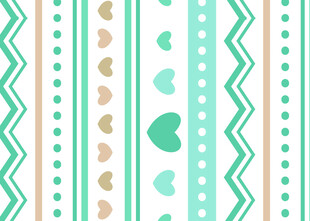 清新几何心形图案背景