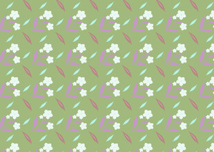 绿色花卉图案背景纹理