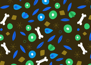 宠物主题多彩图案背景