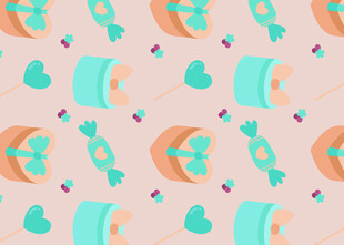 可爱甜点图案背景