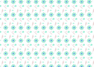 清新蓝白花卉图案背景
