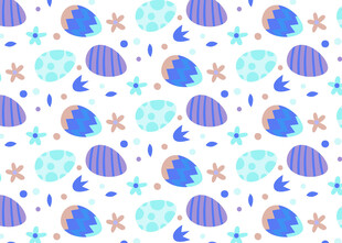 海洋元素可爱图案背景