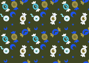 卡通风格糖果图案背景