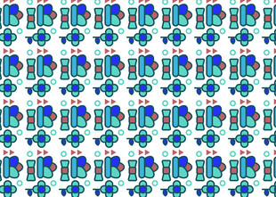 多彩几何图案无缝背景图