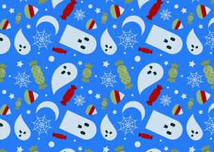 蓝色圣诞主题图案背景