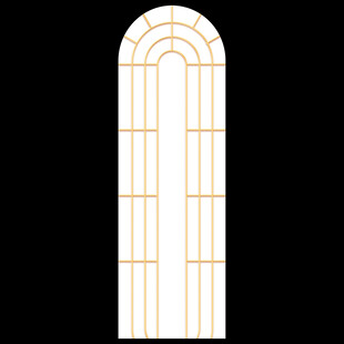 欧式复古雕花拱形窗设计图