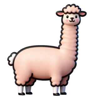 可爱羊驼卡通形象
