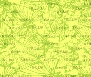 清新手绘风绿色植物图案