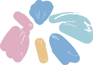 多彩手绘花瓣图案