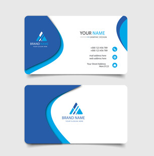 蓝色名片