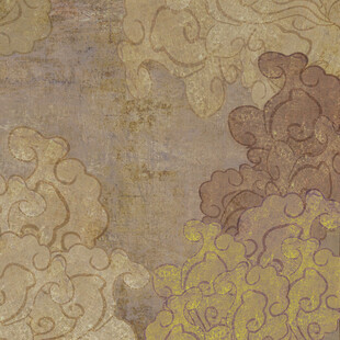 古典云纹花卉图案织物