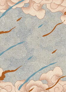 古风祥云流水纹理图案