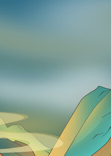 梦幻渐变山丘风景图