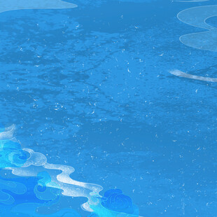 蓝色梦幻海洋景象