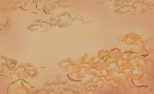 古风祥云花卉背景图