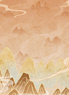 水墨风山川云雾美景图