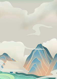 梦幻山川风景图