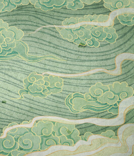 中式绿底云纹传统图案