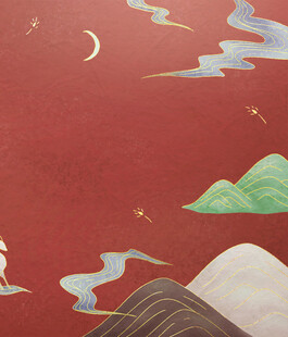 中式国风山水星空插画