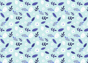 蓝白色植物图案背景