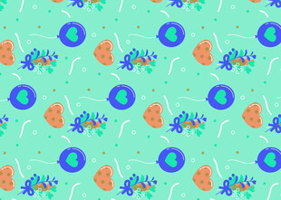 清新花卉图案背景