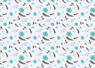 清新花卉图案纹理背景
