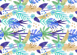 热带海洋生物图案设计