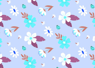 清新花卉图案背景