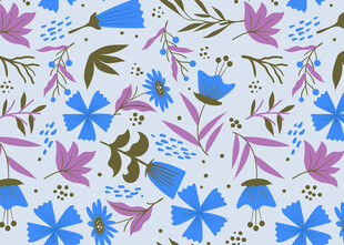 清新花卉图案背景设计