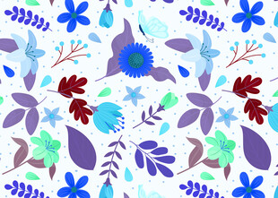 清新花卉图案背景