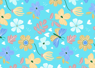 清新花卉图案背景