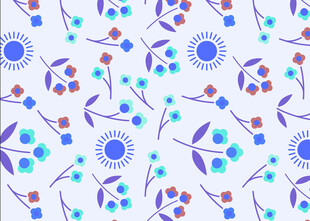 蓝紫花卉图案背景纹理