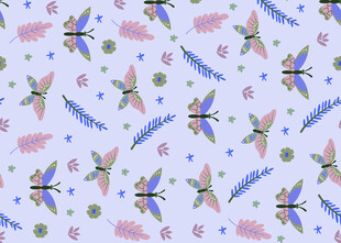 花鸟图案背景纹理设计