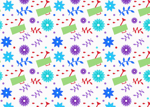 多彩花卉图案背景