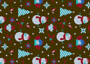 圣诞主题图案装饰背景图