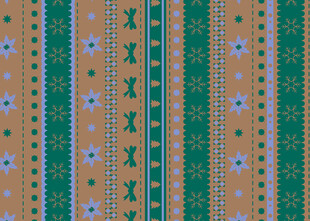 复古条纹花卉图案纹理