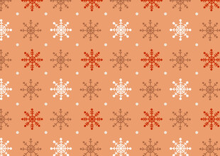 橙色雪花图案背景纹理