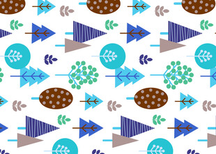 几何图案箭头装饰无缝背景