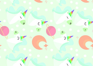 梦幻独角兽图案背景