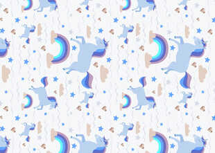 梦幻独角兽图案背景