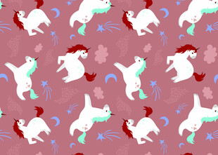 梦幻独角兽图案背景