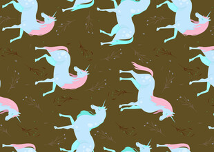 梦幻独角兽图案背景