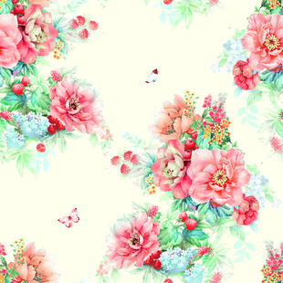 水彩花卉图案背景