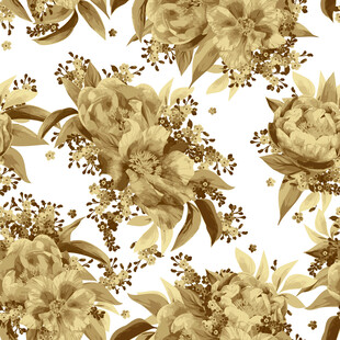 金色花卉图案背景纹理