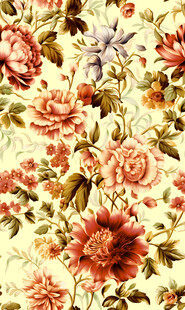 复古花卉图案布料