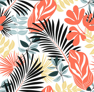 热带植物花卉图案设计