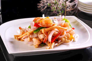 榄油菌菇凤尾虾