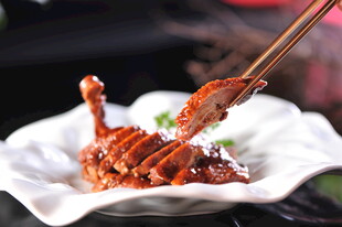 美味卤味鸡特写