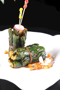 创意蔬菜卷美食特写